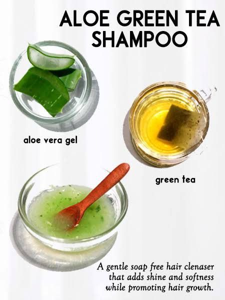 Recipes For Hair Growth, Healthy Gray Hair, Almond Oil Hair, Natural Shampoo Recipes, Green Tea Shampoo, Homemade Natural Shampoo, Hair Growth Methods, Hair Recipes, Grow Thicker Hair