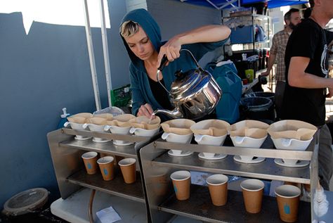 Staycation Eye Candy: The San Francisco Ferry Plaza Farmers Market | Bay Area Bites | KQED Food Coffee Booth, Coffee Recepies, Coffee Trailer, Coffee Stand, Blue Bottle Coffee, Coffee Business, Coffee Stands, Coffee Menu, Coffee Painting