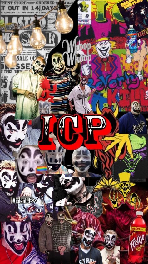 #insaneclownposse #icp #violentj #shaggy2dope #faygo #whoopwhoop #michigan #detriot #wallpaper #juggalo #juggalette #thegreatmilenko #wallpaper #concert #rock Insane Clown Posse Albums, Wallpaper Concert, What Is A Juggalo, Juggalo Family, Violent J, Really Cool Wallpapers, Stranger Things Print, Nightmare Before Christmas Wallpaper, Album Cover Wallpaper Collage