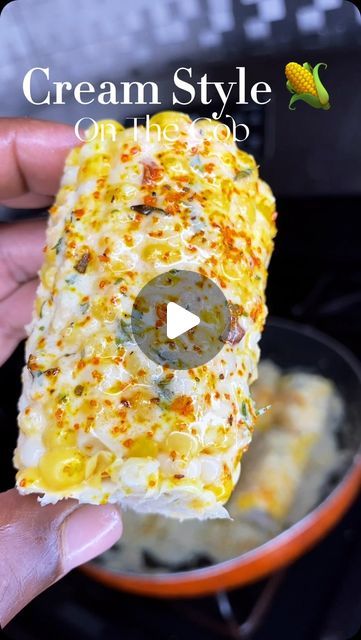 Mrs. Baker on Instagram: "Where My Corn Lovers ATT 🔥  I can’t be the only one who loves a creamy corn on the cob it’s just something abt that corn on that cob 🤤  ~What I used ~  I boils the corn in water, butter and milk   ~The sauce ~ Butter or olive oil Chopped garlic  Heavy cream  Chicken broth  A lil mayo  Grated parm cheese  Reb pepper flakes  Thyme  Garlic powder  Lemon pepper  Lemon squeeze  A sprinkle of tropical Sazon for a razed dazzle and tropical taste (can be switched for chili powder)  This was super tasty thank me later 🥰  #creamstylecornonthecob #cornonthecob #creamstylecorn #creamycorn #cornlover #bakerskitchen #foodie #cooking #inthekitchen #easyrecipes #tastyfood" Heavy Cream Chicken, Veggies Meals, Corn On The Cob Recipes, Lil Mayo, Pan Fajitas, Cajun Fries, Bakers Kitchen, Cream Chicken, Buttered Corn