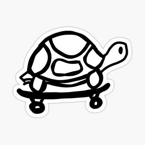 Cartoon Turtle Tattoo, Turtle On A Skateboard Tattoo, Animal On Skateboard Tattoo, Turtle Doodle, Animals On Skateboards Tattoo, Turtle Skateboarding Tattoo, Turtle On A Skateboard Drawing, Animals On Skateboards Drawing, Funny Turtle Tattoo