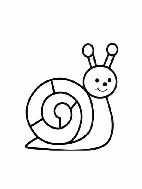 Snail Outline Drawing, Snail Drawing Simple, Snail Outline, Drawing Snail, Snail Coloring Pages, Snail Coloring, Snail Drawing, Snail Image, Blank Sheet Of Paper