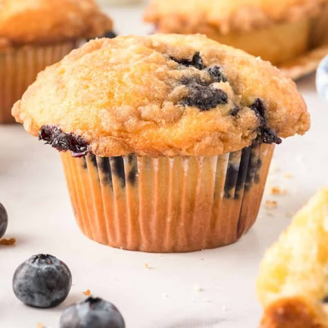 Cake Mix Blueberry Muffins - Build Your Bite Blueberry Muffins From Cake Mix Recipes, Muffins From Cake Mix Recipes, Cake Mix Blueberry Muffins, Pumpkin Cake Mix Muffins, Quick Sweets, Sour Cream Blueberry Muffins, Cake Mix Banana Bread, Mini Blueberry Muffins, Cake Mix Brownies