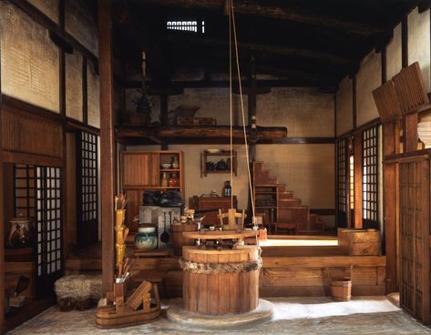 Japanese Kitchen Ideas, Old Japanese House, Traditional Japanese Kitchen, Japan House Design, Japanese House Interior, Traditional Japanese Home, Japanese Kitchen Design, Japan Interior Design, Japanese Farmhouse