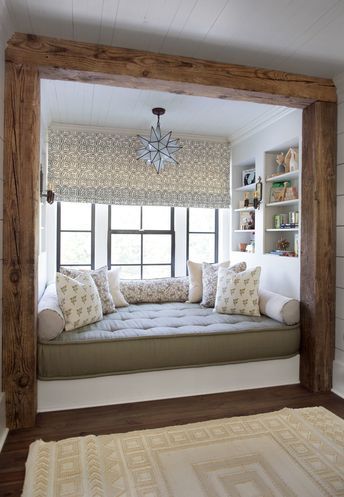 Wall Nooks, Bedroom Window Seat, Cozy Home Library, Window Seat Design, Bedroom Seating Area, Bedroom Seating, Trendy Living Rooms, Hus Inspiration, Trendy Bedroom