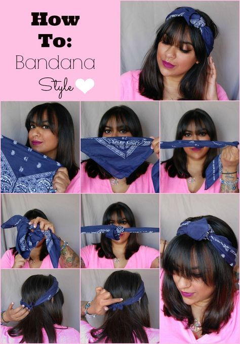 Tie A Bandana, Bandana Hairstyles Short, Bandana Style, Hair Wrap Scarf, Hair Scarf Styles, Medium Length Hair Men, Hairstyles For Medium Length Hair Easy, Updos For Medium Length Hair, Cute Hairstyles For Medium Hair