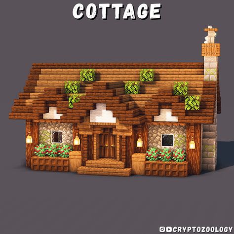 Chalet Minecraft, Minecraft Small House, Minecraft Starter House, Minecraft Welten, Case Minecraft, Minecraft Houses Survival, Rumah Minecraft Sederhana, Minecraft Structures, Minecraft Interior Design