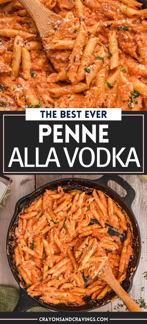 Penne alla Vodka Shrimp In Vodka Sauce Pasta, Pasta Alla Vodka Recipes, Creamy Vodka Sauce Pasta With Chicken, A La Vodka Sauce Recipes, Spicy Pasta Alla Vodka, Ricotta Pasta Alla Vodka, Vodka Pasta Recipe With Meat, Penne Alla Vodka With Prosciutto, Slow Cooker Vodka Sauce Pasta