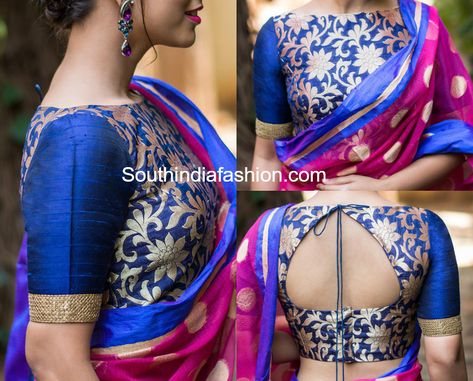 http://www.southindiafashion.com/2017/11/boat-neck-brocade-blouse-designs.html Boat Neck Lehenga Blouse, Cotton Blouse Designs Latest, Blouse Designs Latest Boat Neck, Latest Boat Neck Blouse Designs, Brocade Blouse Designs, Boat Neck Blouse Design, Cotton Saree Blouse Designs, Cotton Blouse Design, Blouse Designs Catalogue