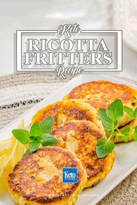 This Keto Ricotta Fritters Recipe with Parmesan is Super Easy to Make and Delicious. Cheese Fritters Recipe, Cheese Fritters, Ricotta Fritters, Ricotta Recipes, Fritters Recipe, Light Meals, Keto Cheese, Fritter Recipes, Brunch Dishes