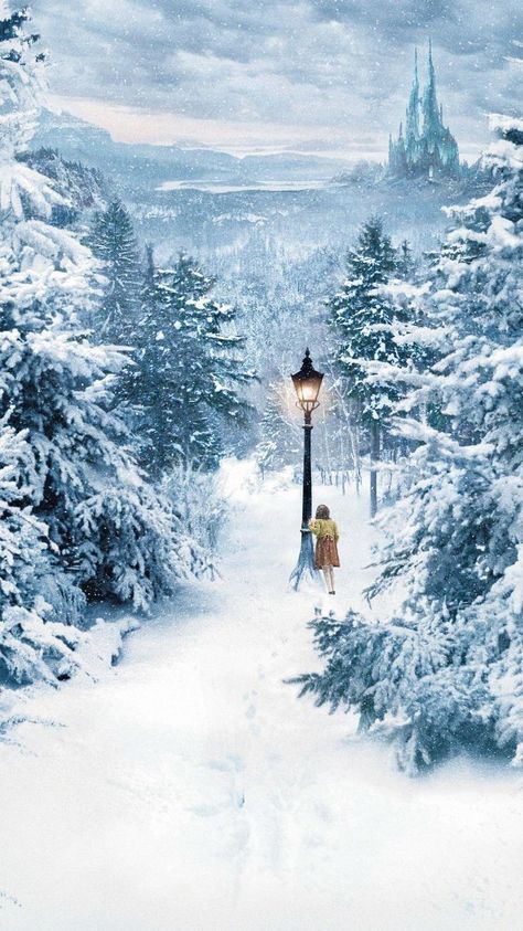 Narnia Wallpaper, Narnia Lamp Post, Lucy Pevensie, Whatsapp Wallpaper Cute, Illustration Noel, Forest Background, Chronicles Of Narnia, Pinturas Disney, Disney Memes