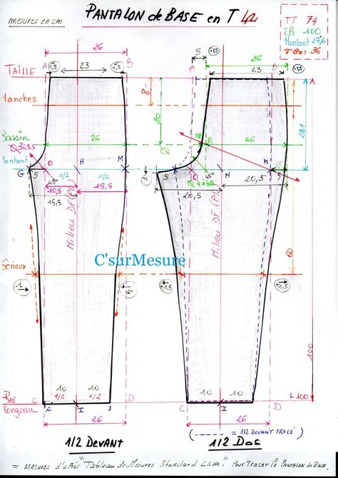 Tailoring Techniques, Fashion Sewing Tutorials, Techniques Couture, Flats Patterns, Diy Sewing Clothes, Pants Pattern, Doll Patterns, Sewing Clothes, Fashion Sewing