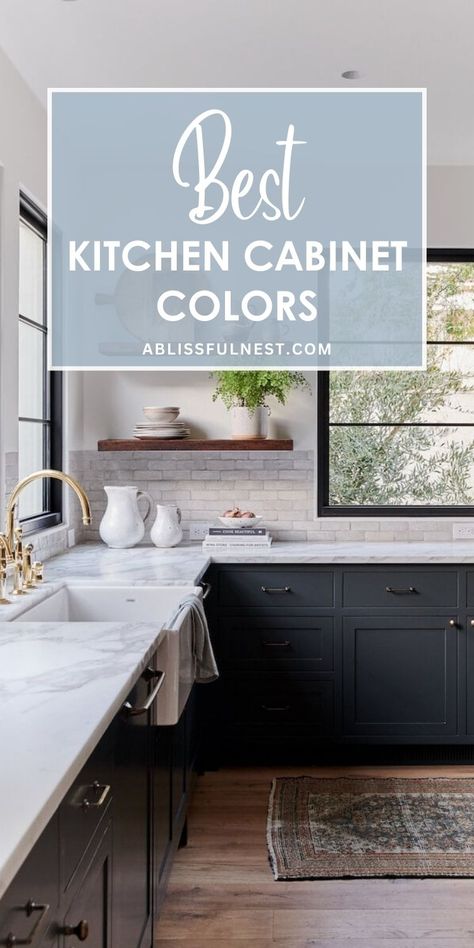 Spice up your kitchen with a fresh coat of paint on your cabinets! Check out these best kitchen cabinet colors that are taking the design world by storm. Whether you're into bold and bright or soft and subtle, there's a shade that's perfect for your unique style. #kitchencabinets #colorinspiration #kitchencabinetcolorideas Best Benjamin Moore Cabinet Colors, Neutral Kitchen Cabinets Paint, Best Kitchen Cabinet Colors 2024, Contrasting Kitchen Cabinet Colors, Fun Cabinet Colors, Behr Paint Kitchen Cabinets, Popular Kitchen Cabinet Colors 2024, Trending Kitchen Cabinets 2024, Painted Kitchen Cabinet Color Ideas