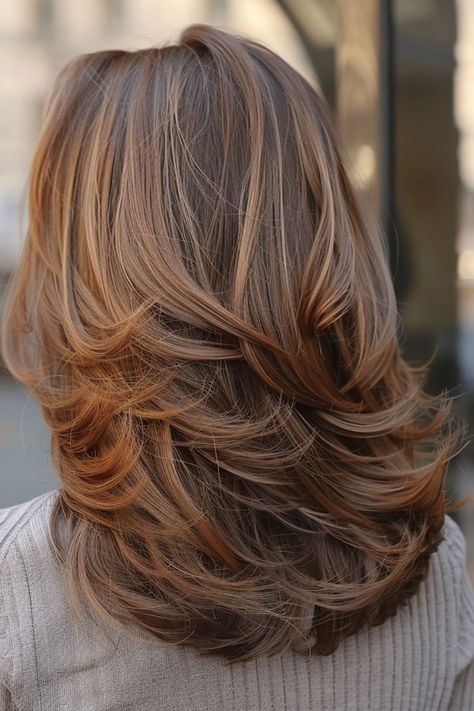 Subtle Brown Layers, Long Butterfly Layered Haircut Shoulder Butterfly Haircut, Increase Layer Haircut, Short Rounded Layers, Long Textured Haircut Layered Cuts, Increased Layer Haircut, Full Layered Haircuts, Square Layers Haircut, Butterfly Layered Haircuts, Soft Layers Haircut