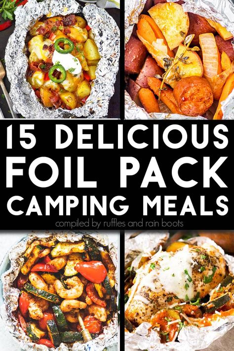 Campervan Recipes, Camper Recipes, Foil Packet Recipes, Campfire Recipes, Foil Packet Dinners, Foil Pack Meals, Foil Dinners, Foil Packet Meals, Foil Packet