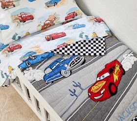 Disney and Pixar <em>Cars</em> Toddler Quilt Disney Cars Toddler Room, Cars Room Theme Little Boys, Cars Toddler Room, Disney Cars Bedroom Decor, Car Toddler Room, Disney Cars Room, Highway Background, Toddler Boy Room Themes, Disney Cars Bedroom