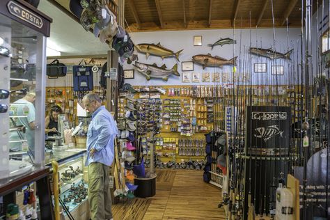 MustDo.com | Fishing enthusiasts on Sanibel will find everything they need at Whitney’s Bait and Tackle, from bespoke rods and hand-tied flies to guided fishing charters. Photo by Jennifer Brinkman. Bait And Tackle Shop, Captiva Island Florida, Bait Shop, Florida Fishing, Best Fishing Rods, Sanibel Island Florida, Fishing Store, Fishing Shop, Tackle Shop