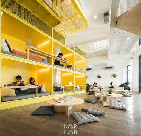 Coworking Furniture, Hotel Business Center, Coworking Design, Rooftop Terrace Design, Public Architecture, Terrace Design, Library Design, Cool Cafe, Industrial Buildings