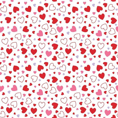 Vector seamless pattern of valentine's d... | Premium Vector #Freepik #vector Valentine Pattern, Glitter Digital Paper, Valentines Patterns, Heart Printable, Valentines Wallpaper, Paper Patterns, Valentines Design, Paper Heart, Saint Valentine