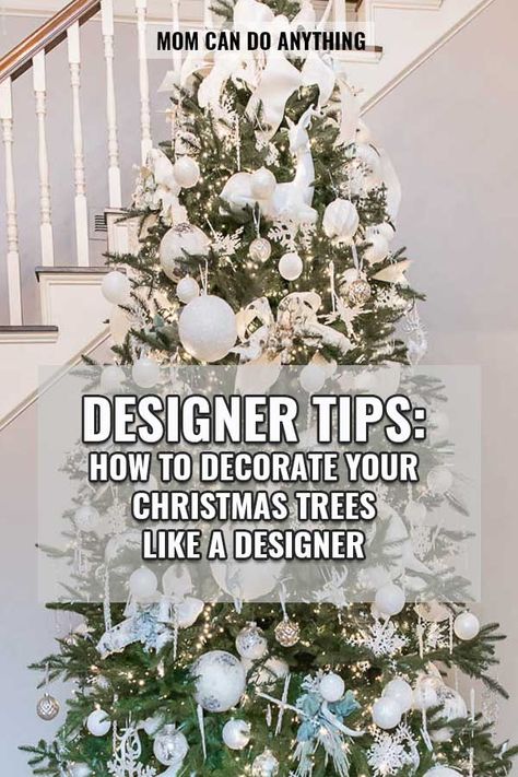 Designer Tips: How To Decorate Your Christmas Tree Like a Designer - Home Decor and Home Improvement DIY Tutorials Walk Ideas, Designer Christmas, Slim Christmas Tree, Slim Tree, Christmas Tree Inspiration, Christmas Post, Crafty Moms, Creative Craft, Christmas Tree Design