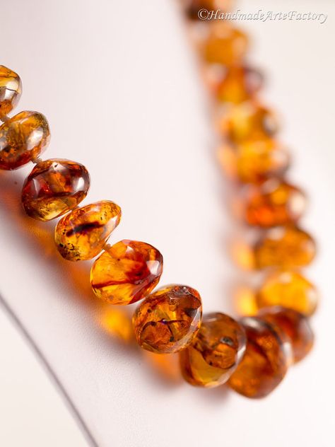 Genuine Baltic Amber Succinite Handmade by HandmadeArteFactory Faberge Jewelry, Amber Necklace, Amber Jewelry, Baltic Sea, Pop Up Store, Baltic Amber, Handmade Necklace, Artisan Jewelry, Jewelry Supplies