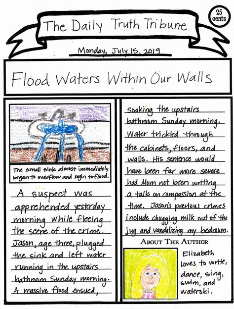 Teach your kids to write newspaper articles about the stories of your very own family...and this free printable newspaper article template. How To Write Newspaper Articles, Newspaper Making Activity, How To Make A Newspaper, How To Write A Newspaper Article, News Articles Newspaper, Newspaper Template Free Printable, News Article Template, English Newspaper Articles, News Articles For Kids