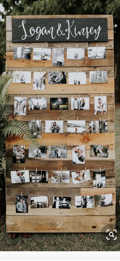 Unique Photo Display, Wedding Show Booth, Photo Display Ideas, Bridal Shower Pictures, Alfresco Wedding, Intimate Wedding Ideas, Wedding Photo Display, Planning A Small Wedding, Boda Ideas