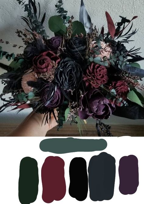 Colour Pallettes, Dark Romantic Wedding, Gothic Wedding Theme, Dark Wedding Theme, Viking Wedding, Goth Wedding, Dark Wedding, Dark Romantic, Moody Wedding