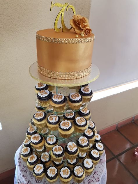 70 Year Old Birthday Cake Ideas Woman, 70 Year Old Birthday Cake, 70 Cupcake Cake 70th Birthday, Birthday Cake For 70 Year Old Women, 70th Birthday Cake For Women, Movie Birthday Theme, 70th Birthday Ideas For Mom, Birthday Cake And Cupcakes, 70 Year Old Women