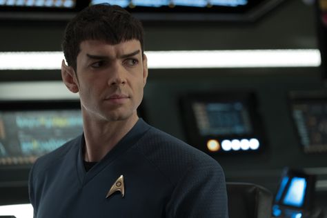 “Welcome back and welcome aboard” — Star Trek: Strange New Worlds: “Strange New Worlds” | Tor.com Star Trek: Enterprise, Ethan Peck, Star Trek Strange New Worlds, Strange New Worlds, Nichelle Nichols, Star Trek Show, Starfleet Ships, Mr Spock, New Star Trek