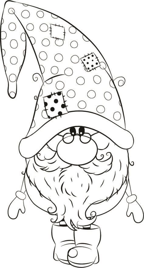 Gnome Coloring Pages | 100 Pictures Free Printable Gnome Coloring Pages, Juleverksted For Barn, Gnome Pictures, Christmas Drawings, Gnome Christmas, Gnome Patterns, Gnomes Crafts, Christmas Drawing, Christmas Coloring Pages