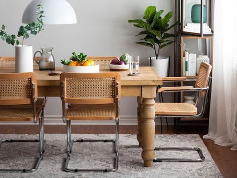 A Brief History of the Dining Chair You’re Seeing Everywhere on Food52 Cesca Chair Dining Room, Dining Room Trends, Cesca Chair, Cantilever Chair, Dining Room Chair, Restaurant Furniture, Stylish Kitchen, Chair Style, Furniture Dining Chairs