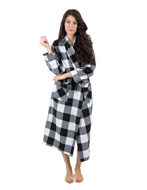 PRICES MAY VARY. Easy packaging Machine Wash Cold, Inside Out, Made in China You'll love this comfy Flannel robe from Leveret, Robe And belt are made of 100% cotton for a warm comfortable feel Womens Flannel, Womens Christmas Pajamas, Flannel Robe, One Piece Clothing, Packaging Machine, Flannel Women, Women's Robe, One Piece Pajamas, Matching Pajamas