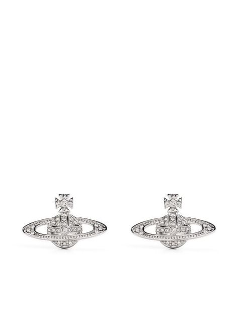 Vivienne Westwood Mini Bas Relief Earrings - Farfetch Mini Bas Relief Earrings, Vivienne Westwood Mini Bas Relief, Vivienne Westwood Earrings, Bas Relief, Crystal Embellishment, Christmas Wishlist, All Brands, Vivienne Westwood, Swarovski Crystal