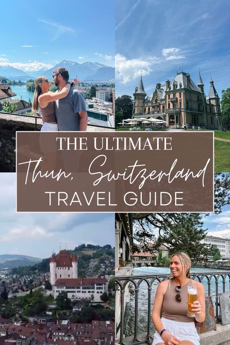 Thun is one of the most picturesque small towns in the Swiss Alps. Save this complete guide on where to stay, eat, drink and explore in Thun, Switzerland! Thun Switzerland, Switzerland Travel Guide, Lake Thun, Interlaken, Switzerland Travel, Jet Lag, The Alps, Swiss Alps, Travel Bugs