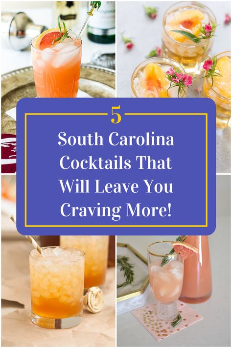 Collage of 4 south carolina cocktails. Southern Drinks Alcohol, Six And Twenty Carolina Cream Drink Recipes, Southern Charm Party, Southern Cocktails Recipes, Southern Cocktails, Southern Drinks, Tailgate Drinks, Southern Cocktail, Bbq Drinks