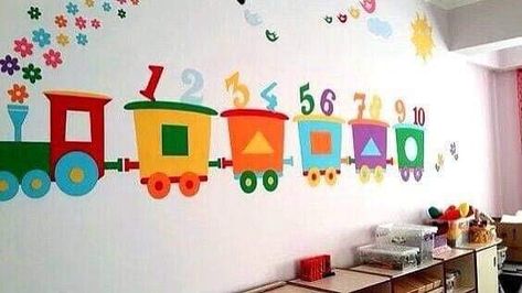 School Wall Decoration, Daycare Decor, School Board Decoration, Kindergarten Classroom Decor, Classroom Wall Decor, Preschool Classroom Decor, School Wall Art, Preschool Art Activities, Pola Sulam