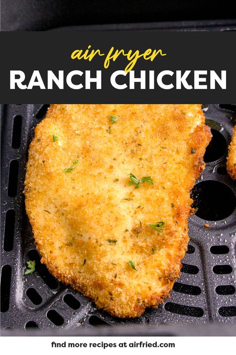 Air Fryer Ranch Chicken Ranch Chicken In Air Fryer, Airfryer Ranch Chicken, Air Fryer Ranch Chicken Breast, Air Fryer Ranch Chicken Tenders, Air Fried Ranch Chicken, Air Fryer Chicken Recipes Easy, Chicken Breasts In Air Fryer, Chicken Ranch Recipes, Chicken Breast Air Fryer Recipes