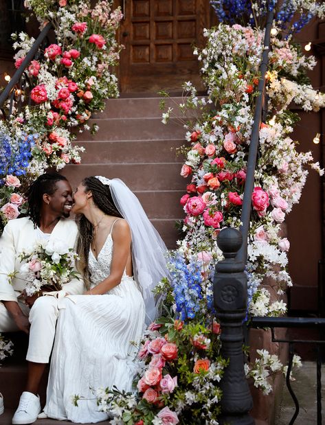 Haute Wedding, Elaine Welteroth, 11th Wedding Anniversary, Cup Of Jo, Camille Styles, Editor In Chief, Wedding Kiss, Brooklyn Wedding, Marriage Ceremony