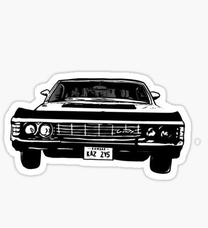 Supernatural 1967 Chevy Impala Sticker Supernatural Stickers, Supernatural Impala, 1967 Chevy Impala, Supernatural Tattoo, Gothic Fantasy Art, Tumblr Stickers, Chevy Impala, Stickers For Sale, Diy Stickers