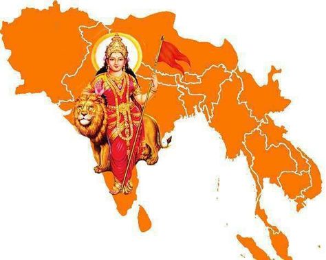 Bharat Mata - Mother India - Bharat Darshan. Akhand Bharat, Ancient India Map, Indian Flag Photos, Indian Customs, Indian Flag Images, Mother India, Indian History Facts, India Map, History Of India