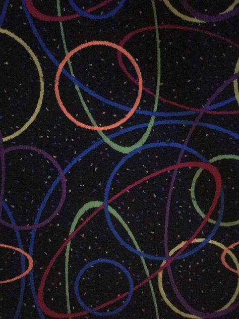 Arcade Carpet, 90s Pattern, Carpet Pattern, Nostalgia Aesthetic, Roller Rink, Rainbow Aesthetic, Retro Arcade, Patterns Ideas, Wichita Ks