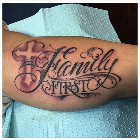 Over Everything Tattoo, Family Over Everything Tattoo, Everything Tattoo, Typographic Tattoo, Family First Tattoo, Family Tattoos For Men, Brother Tattoos, Family Tattoo Designs, Family Over Everything