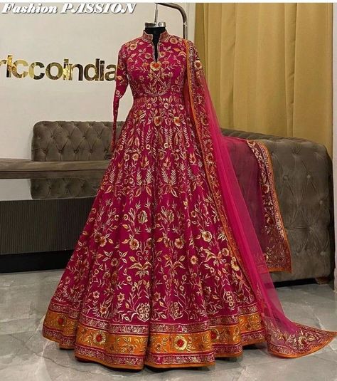 New Bridal Lehnga design 2023 | Indian and Pakistan bridal dresses | Top Treading For More Designs Click on our YouTube link...? Gown Designs Indian Wedding Dresses, Gown Pattern Indian, Heavy Anarkali Suits Wedding, Anarkali Wedding Dress, Maria B Collection, Lengha Wedding, Wedding Gowns Indian, Gowns Dresses Indian, Pakistan Bridal