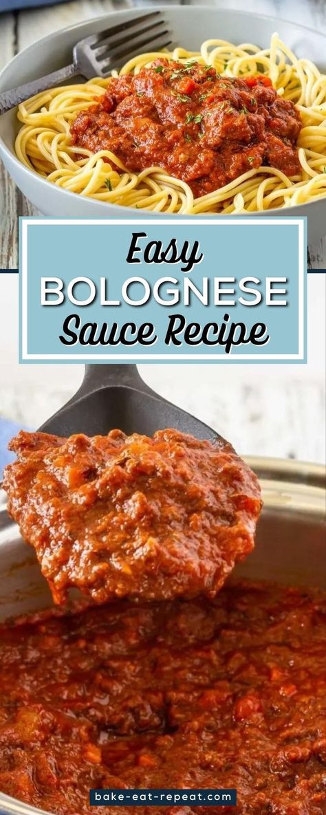 This easy Bolognese sauce is a rich, meaty, pasta sauce, that is freezer friendly and tastes fantastic. This easy Bolognese sauce is one of the recipes we like for serving over spaghetti noodles. It’s easy, it’s delicious, and while it’s not quite as quick to make as some of the other pasta sauce recipes on this site, it’s just as easy. Red Sauce Dishes, Bolenese Sauce, Easy Bolognese Sauce, Meaty Pasta, Easy Bolognese, Pasta Sauce Recipes Easy, Slow Cooker Bolognese Sauce, Easy Main Course Recipes, Slow Cooker Bolognese