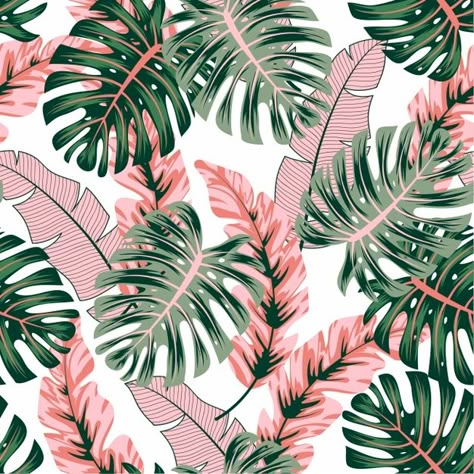 Fashionable seamless tropical pattern wi... | Premium Vector #Freepik #vector #pattern #floral #abstract #summer Summer Abstract, Brush Strokes Pattern, Doodle Background, Halftone Pattern, Geometric Tiles, Colorful Plants, Hand Drawn Pattern, Peel Stick Wallpaper, Decorative Design