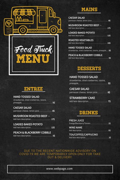 Menu Design Ideas, Food Truck Business Plan, Foodtrucks Ideas, Food Truck Food, Starting A Food Truck, Menu Sans Gluten, Salad Menu, Food Truck Menu, Template Food