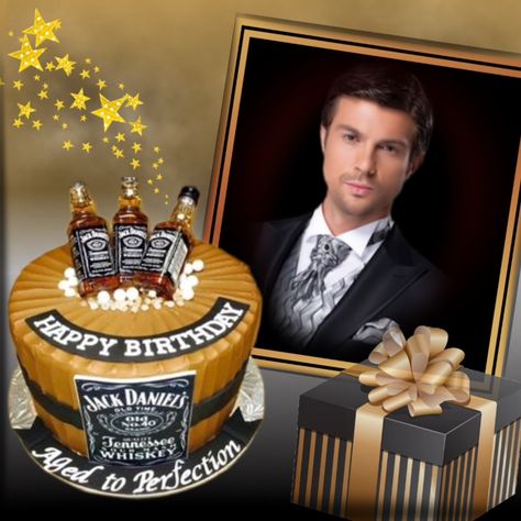 cake happybirthday whiskey Happy Birthday For A Man, Happy 50th Birthday For Him, Happy Birthday Cake For Men, Happy Birthday Hombre, Happy Birthday Jack Daniels, Men Birthday Cakes, Happy Birthday Whiskey, Happy Birthday Male, Happy Birthday Photo Editor