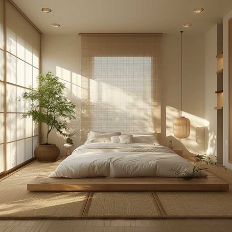 Modern Zen Bedroom, Zen Bedroom Design, Zen House Design, Japanese Interior Design Modern, Japanese Inspired Bedroom, Japanese Bedroom, Zen Interiors, Zen House, House Design Trends