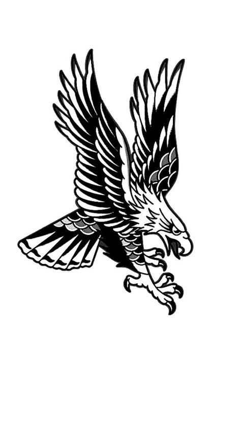 Eagle Old School Tattoo Design, Traditional Eagle Tattoo Stencil, Eagle Tattoo American Traditional, Old School Tattoo Designs Men, American Traditional Tattoos Eagle, Tatto Old Scold, Old School Eagle Tattoo, Traditional Eagle Tattoo Design, Old School Tattoo Men